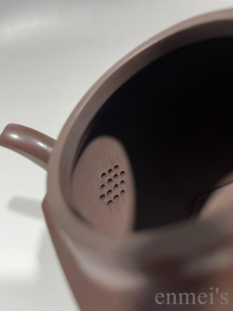 中国古美術 紫砂壺 六方壺 梅蘭竹菊刻紋 底款:徐漢棠 原鉱紫泥 茶壺 煎茶道具