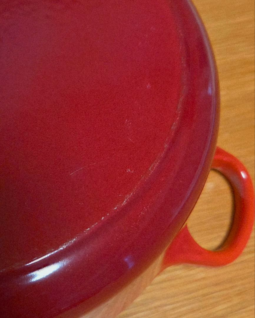 LE CREUSET　ココット・ジャポネーズ　24cm　チェリーレッド　美品