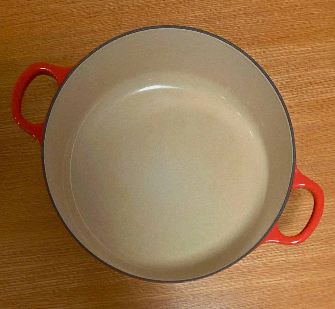 LE CREUSET　ココット・ジャポネーズ　24cm　チェリーレッド　美品
