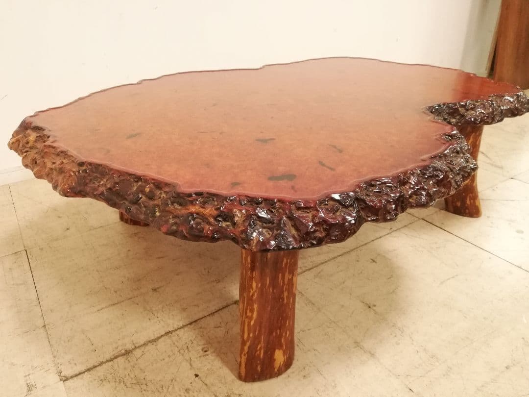 唐木 総花梨無垢 瘤 重厚な座卓