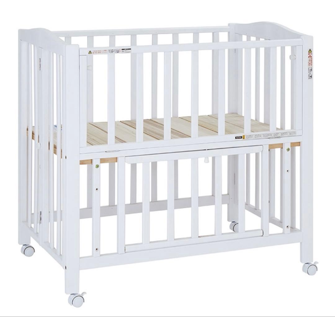 KATOJI 折りたたみミニベビーベッド ホワイト