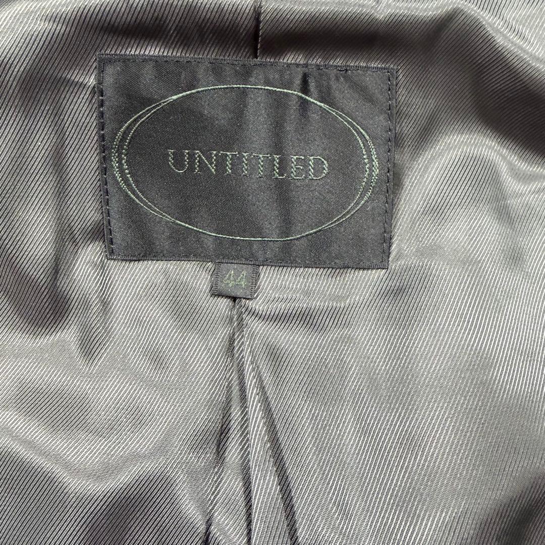 アンタイトル 大きい 2XL ラムレザー ノーカラー シングルライダース 黒