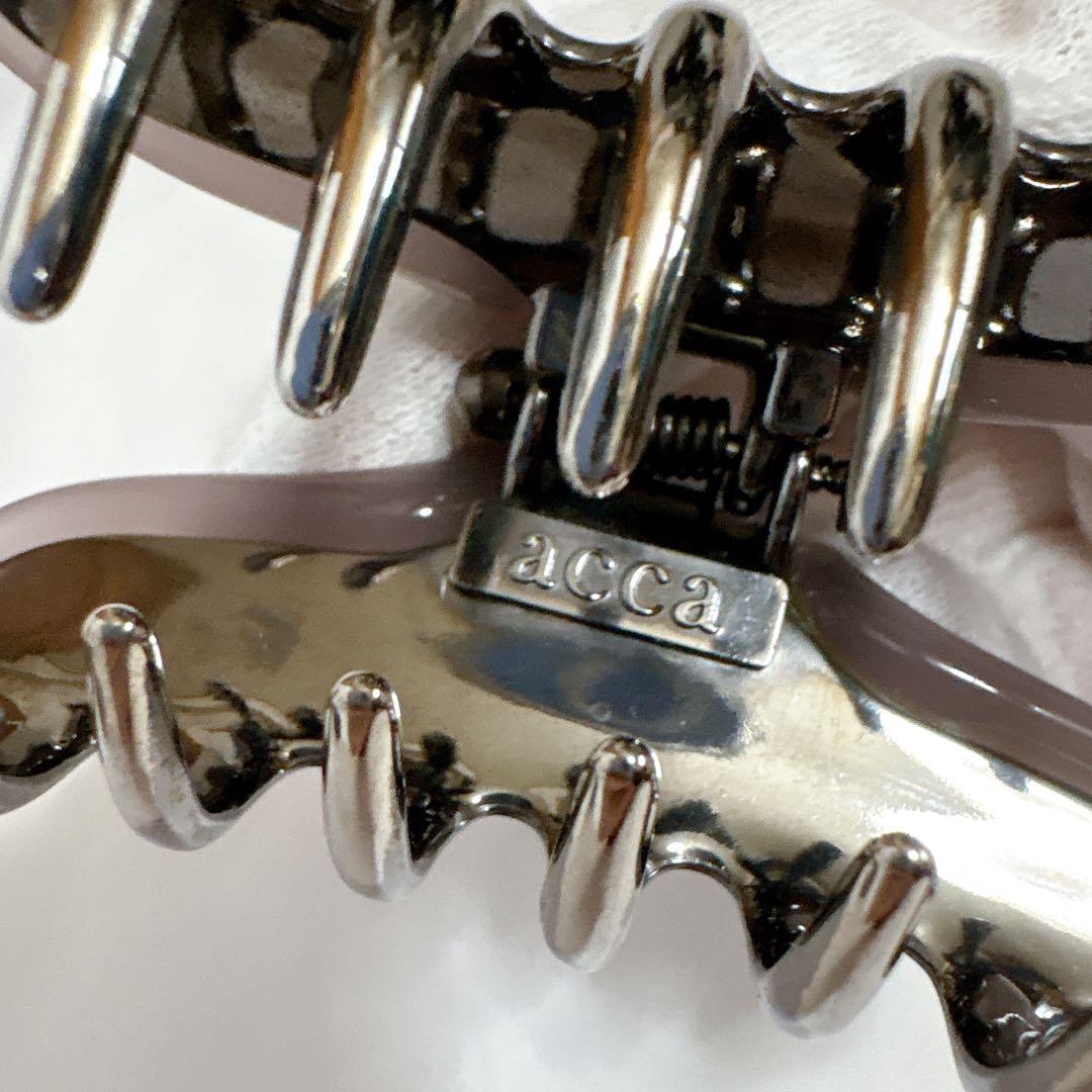 【限定色】ACCA アッカ ニューコラーナ ビジュー グレー ヘアクリップ