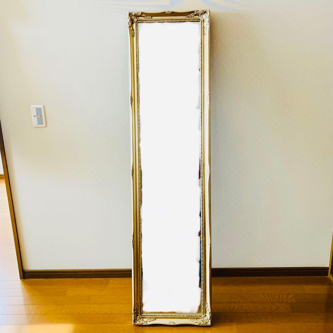 B-COMPANY アンティーク調全身鏡　ロココ調