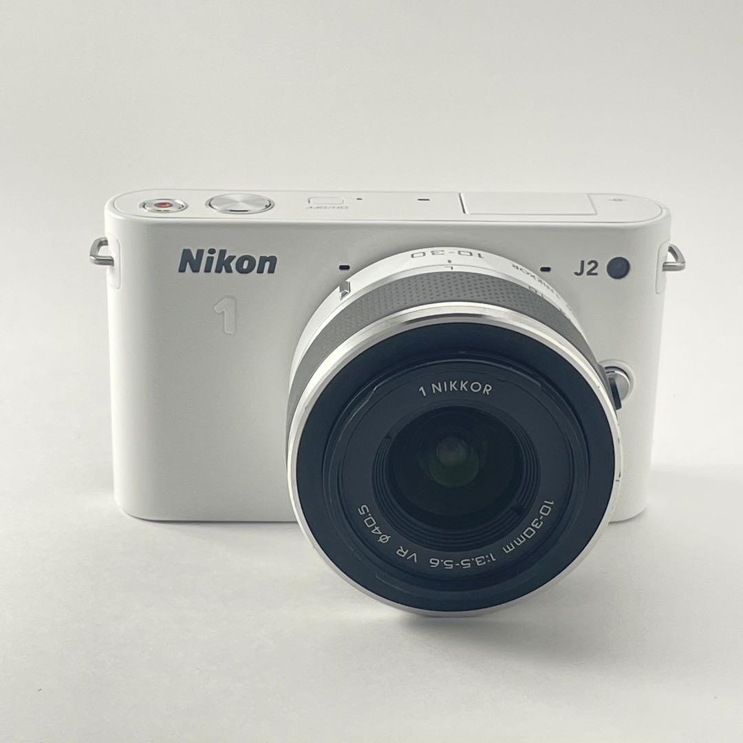 【ショット数2000・返品保証】Nikon1 J2 ホワイト レンズキット