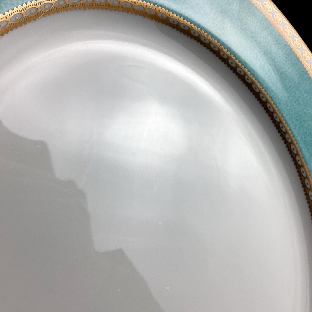 ★美品★ウェッジウッド ユーランダーパウダー ターコイズ 20cmプレート 6枚