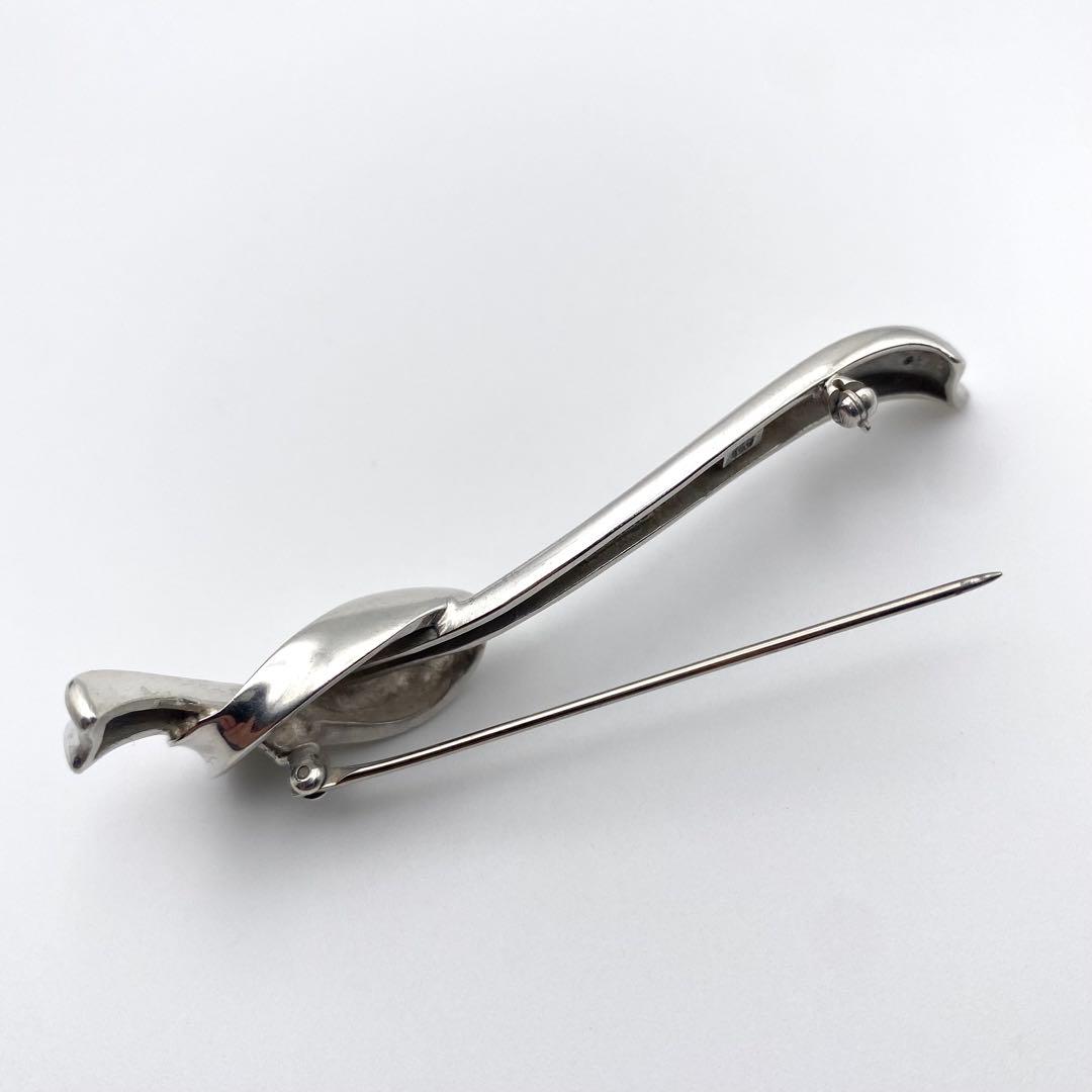 美品✨ティファニー リボン ノット ブローチ モチーフ シルバー 925