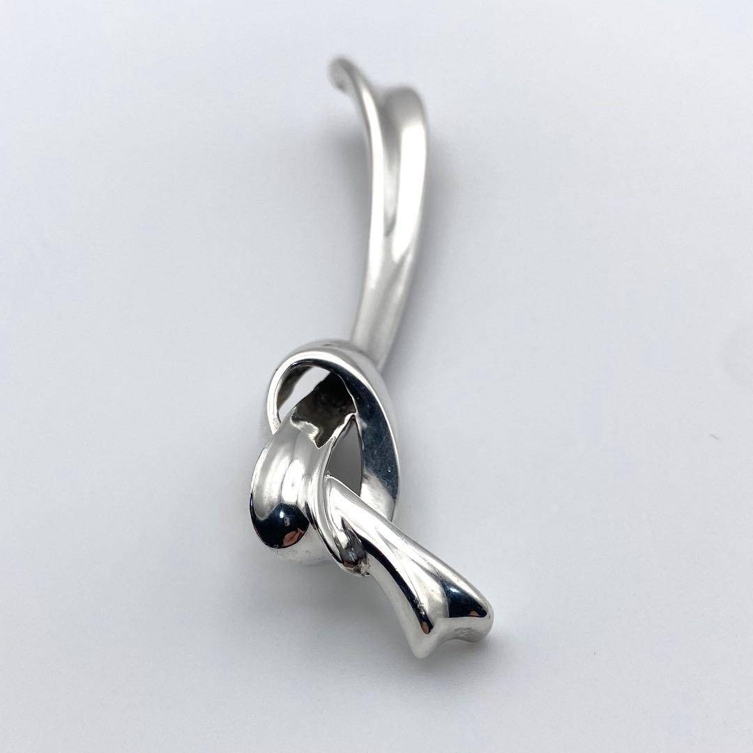 美品✨ティファニー リボン ノット ブローチ モチーフ シルバー 925