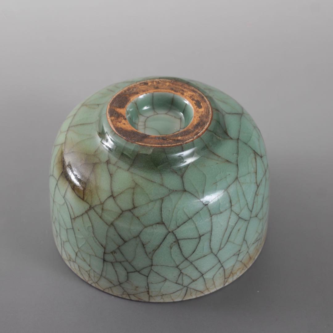 青磁 氷裂文 茶碗 古美術 古道具 茶道具