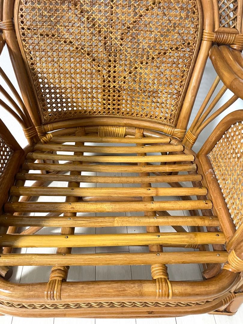 ラタンチェア ラタン　籐　昭和レトロ 古家具