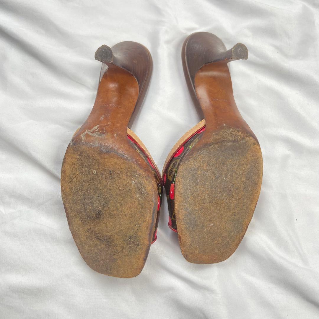 LOUIS VUITTON モノグラム 村上隆コラボ チェリー ミュールサンダル