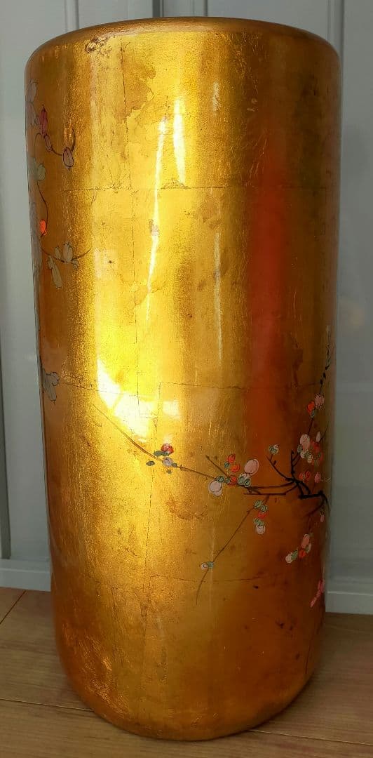 ✨13%offセール✨金箔　傘立て　小鳥　花柄　お洒落　未使用