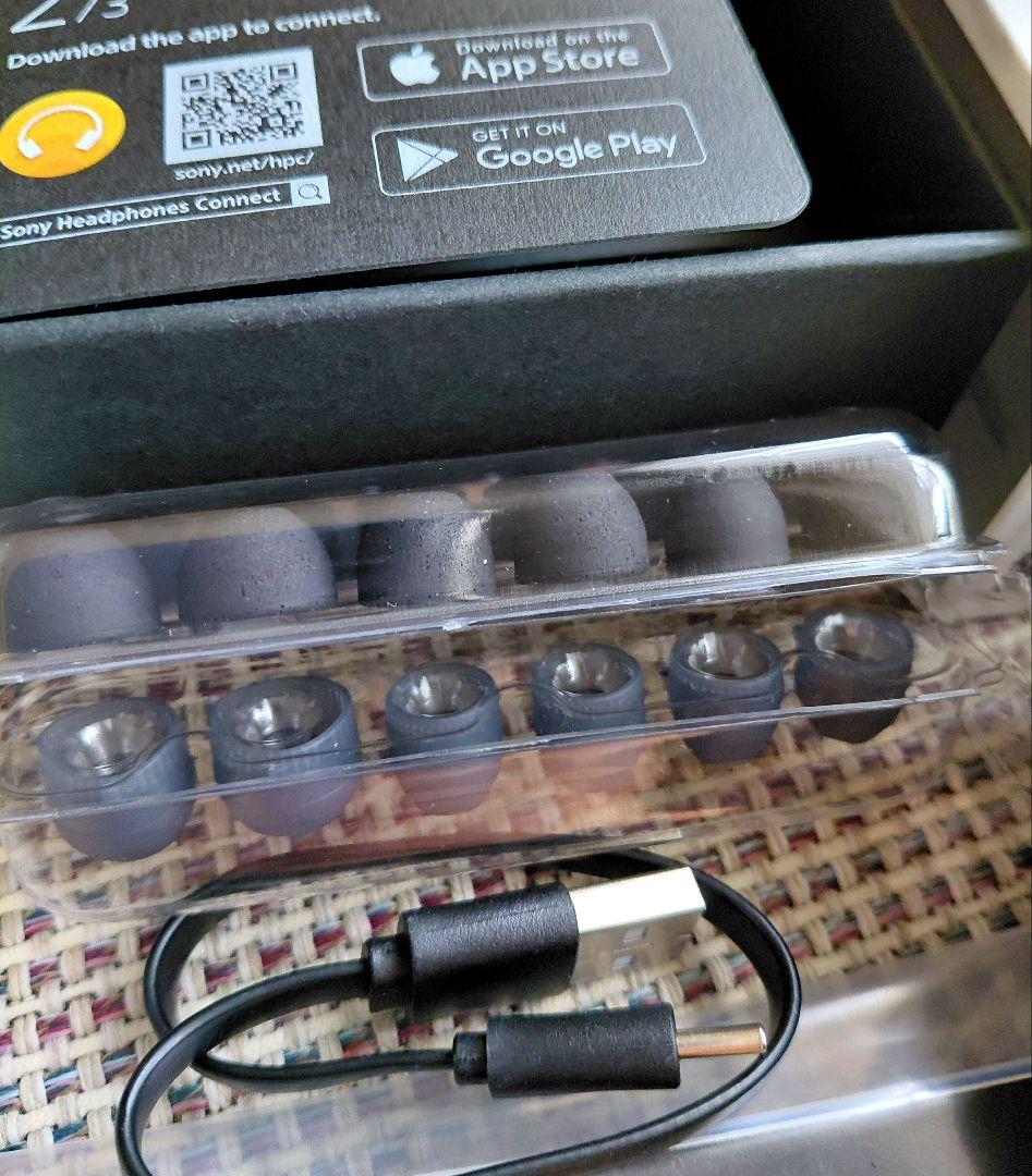 SONY WF-1000XM3 ワイヤレスイヤホン 黒×オレンジ