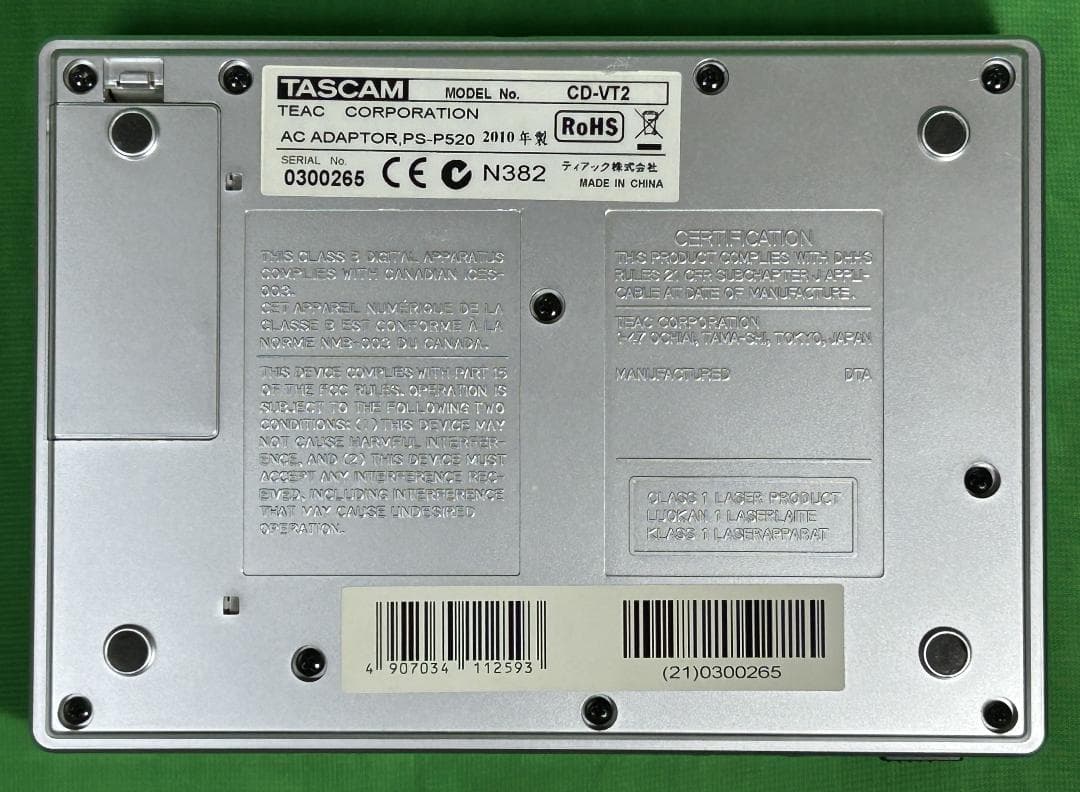 ★中古動作確認済 TASCAM CD-VT2 ボーカルトレーナー　アダプター付属