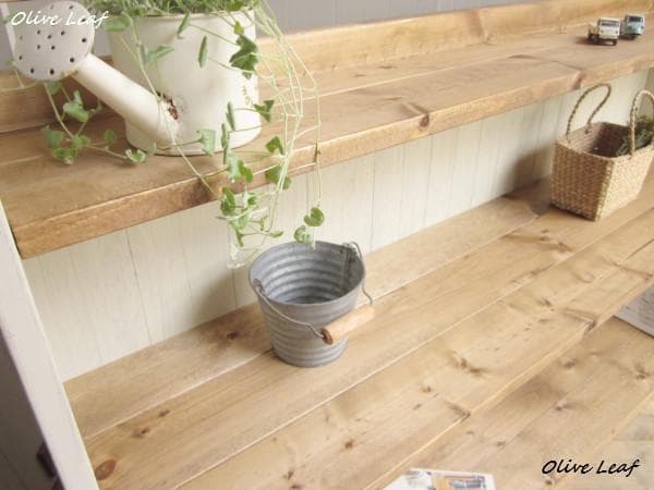 サイズ、デザインオーダー可！●超ワイド3段ローラック●シャビーホワイト●受注製作