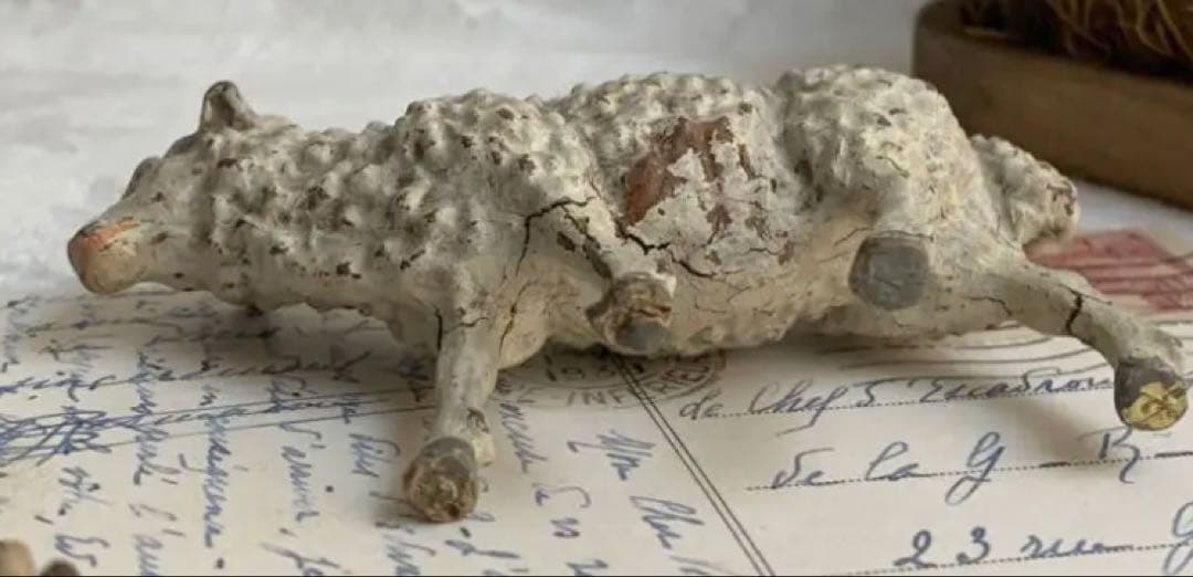 羊の形 アンティーク雑貨　フランス 1930-50s オブジェ 羊 ひつじ