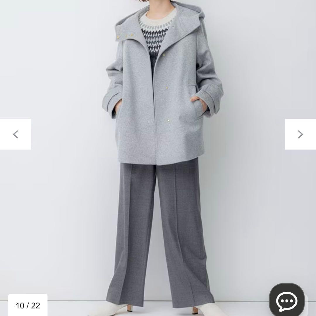 23区ウールカシミヤビーバー フード付き ショートコート