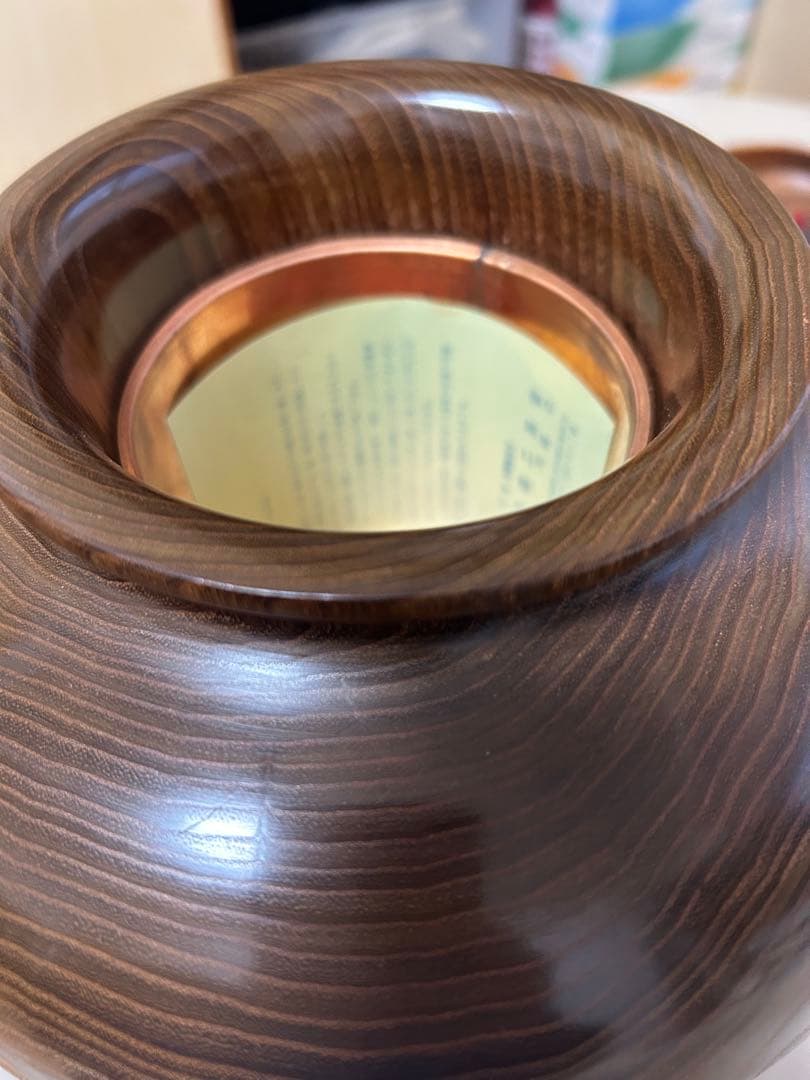 木製壺　木製花器　工芸品　花瓶　槐　エンジュ　円館工芸舎　木製置物