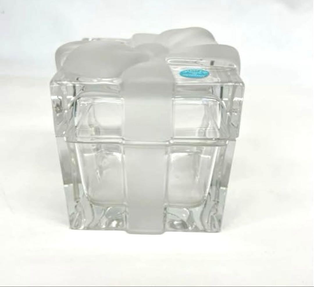 □美品　ティファニー　クリスタル ジュエリーボックス 小物入れ　キャンディBOX