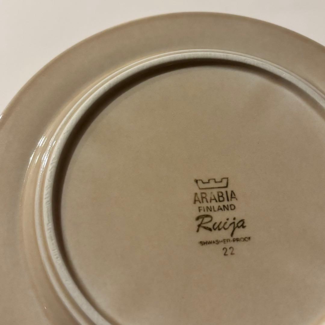【美品】Arabia Ruija デザートプレート 20cm 4枚セット