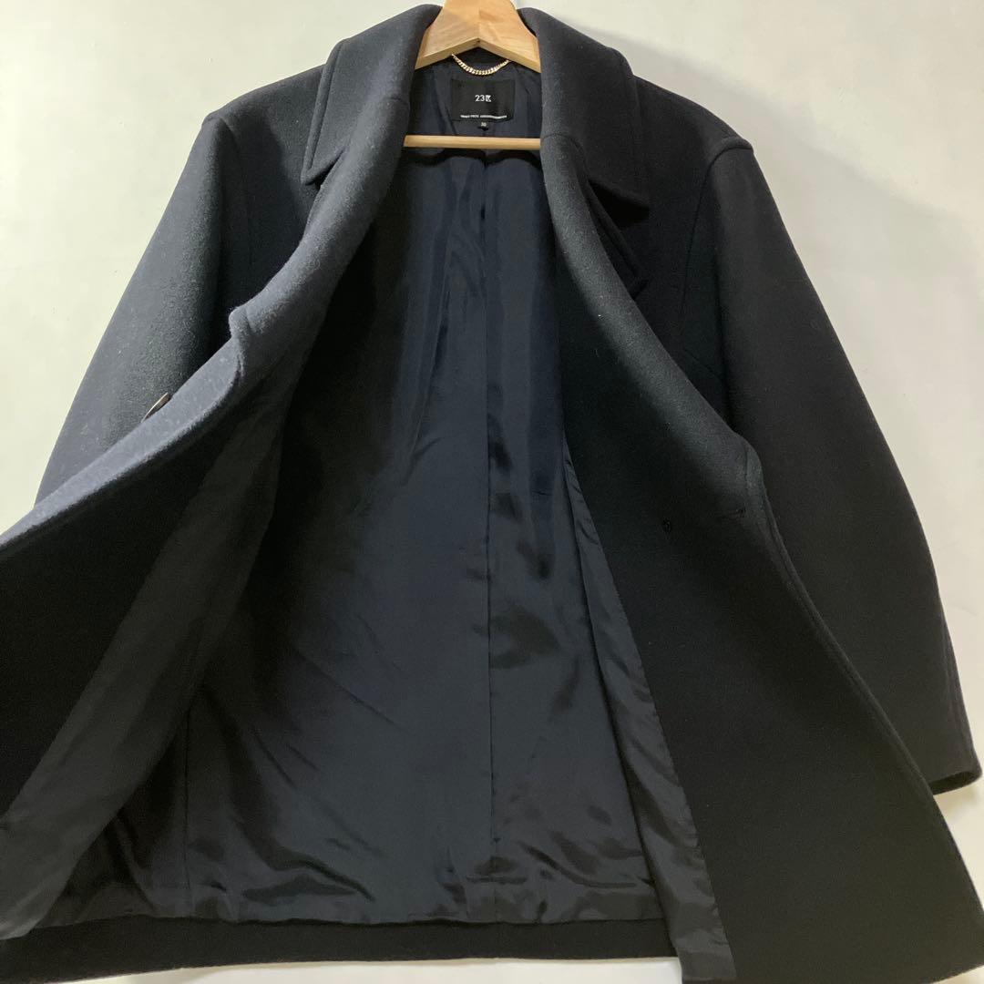 ＊美品＊23区／ソフトメルトン Pコート　ネイビー　サイズ30 【小さいサイズ】