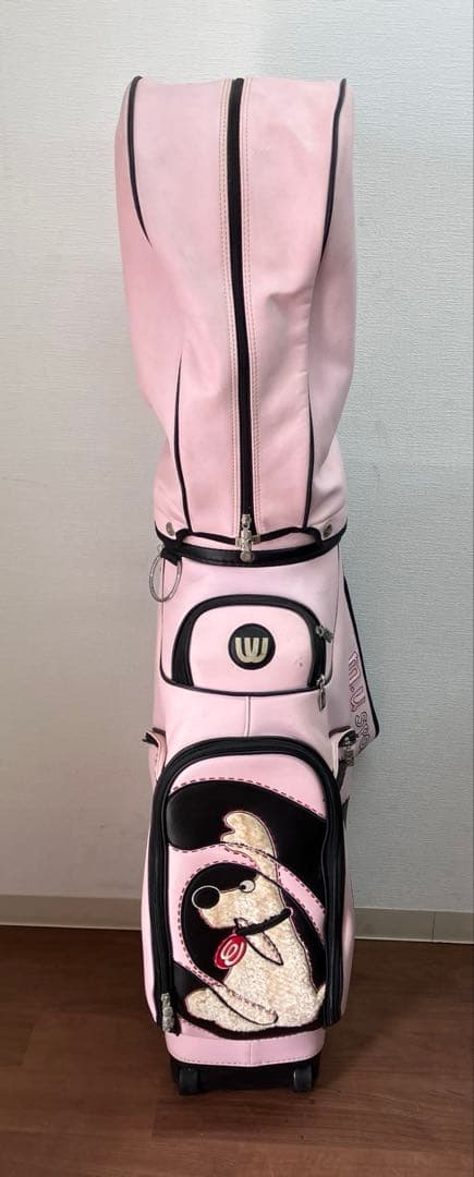 M・U SPORTS ミエコウエサコ　キャディバッグ　ゴルフバッグ　ピンク
