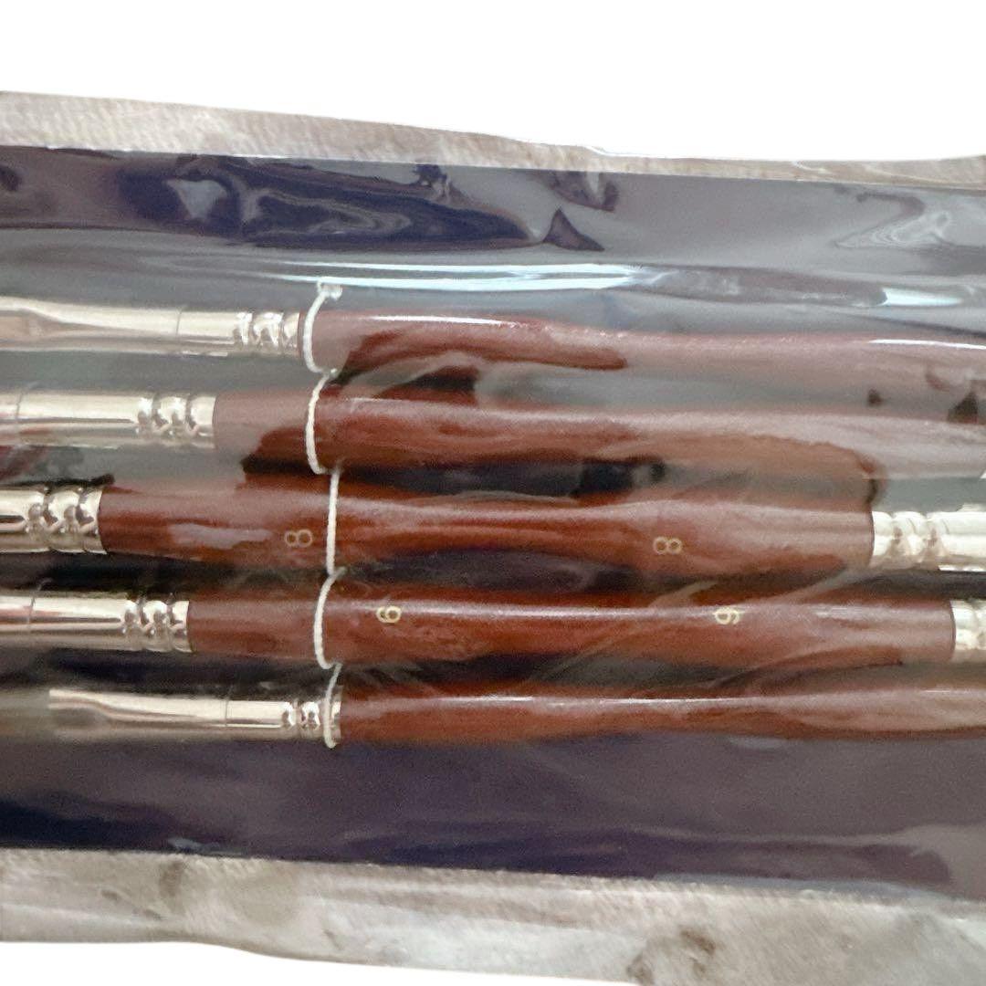 ❤️新品未使用❤️ペイントブラシ 油絵筆セット 丸筆 平型筆 平型円頭筆 5種類