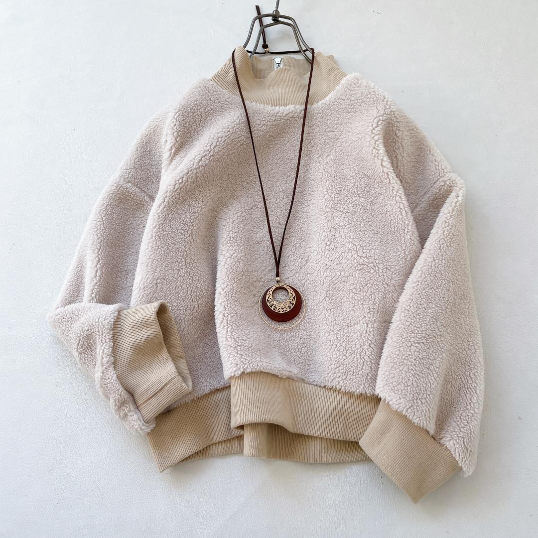 【美品】ETRE TOKYO エトレトウキョウ ハーフジップ ボアスウェット