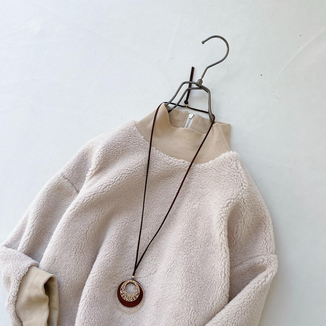 【美品】ETRE TOKYO エトレトウキョウ ハーフジップ ボアスウェット