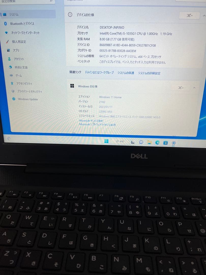 DELL ノートパソコン　10TH GEN