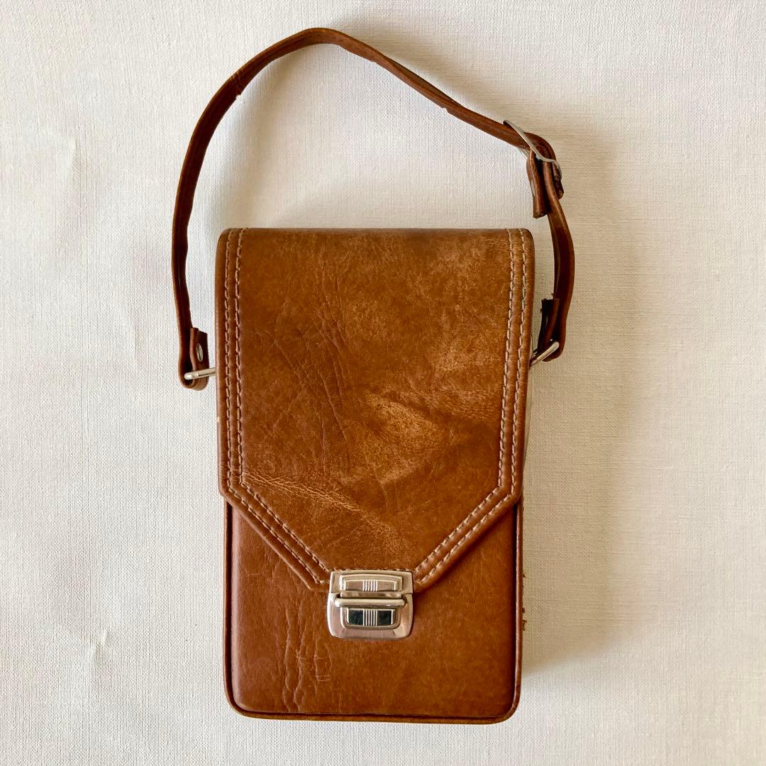 美品 Polaroid SX-70 白茶 整備済 レザーケース付き ポラロイド