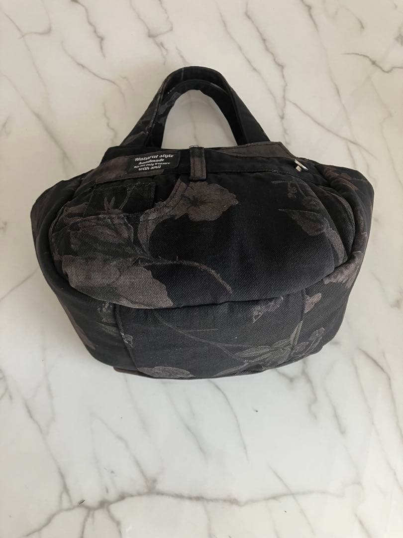 851 ピエロ　花柄デニムリメイクバック　ハンドメイド 3点