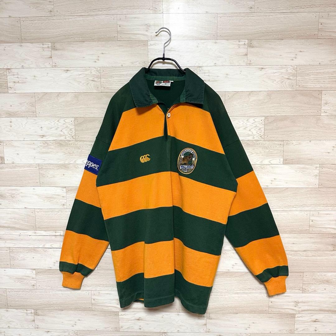 ✨Canterbury カンタベリー 長袖 ボーダー ラガーシャツ M✨