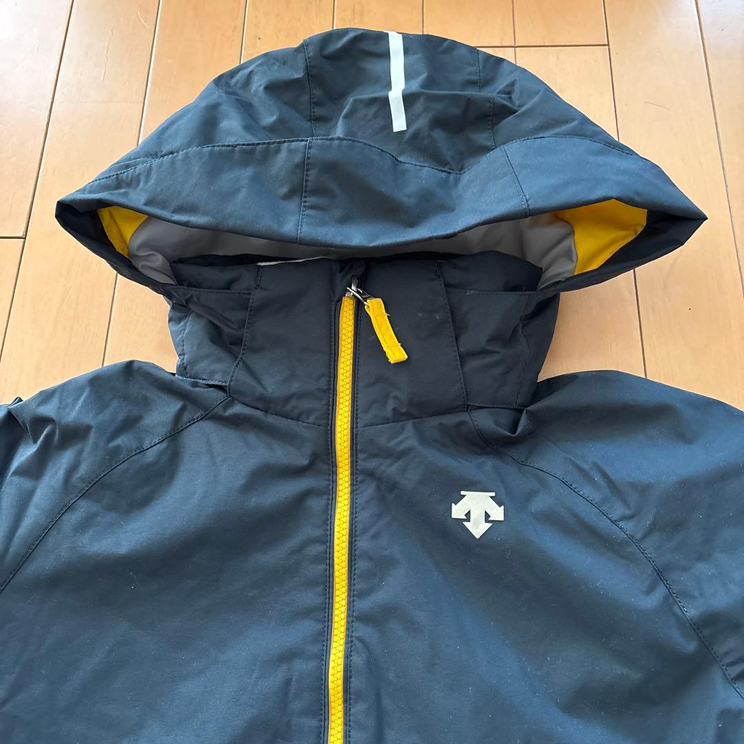 美品☆DESCENTE 子ども用スキーウェア 紺色/黄色 160