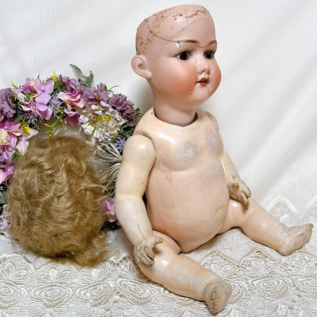 バナナ猫様　アンティークベア4体+ドール1体セット