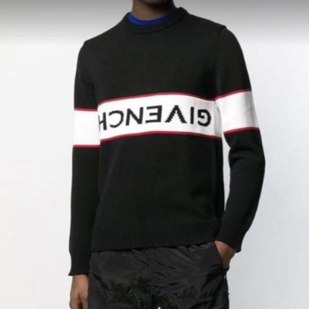 【美品】GIVENCHY ジバンシー リバース ロゴ ニット メンズニット