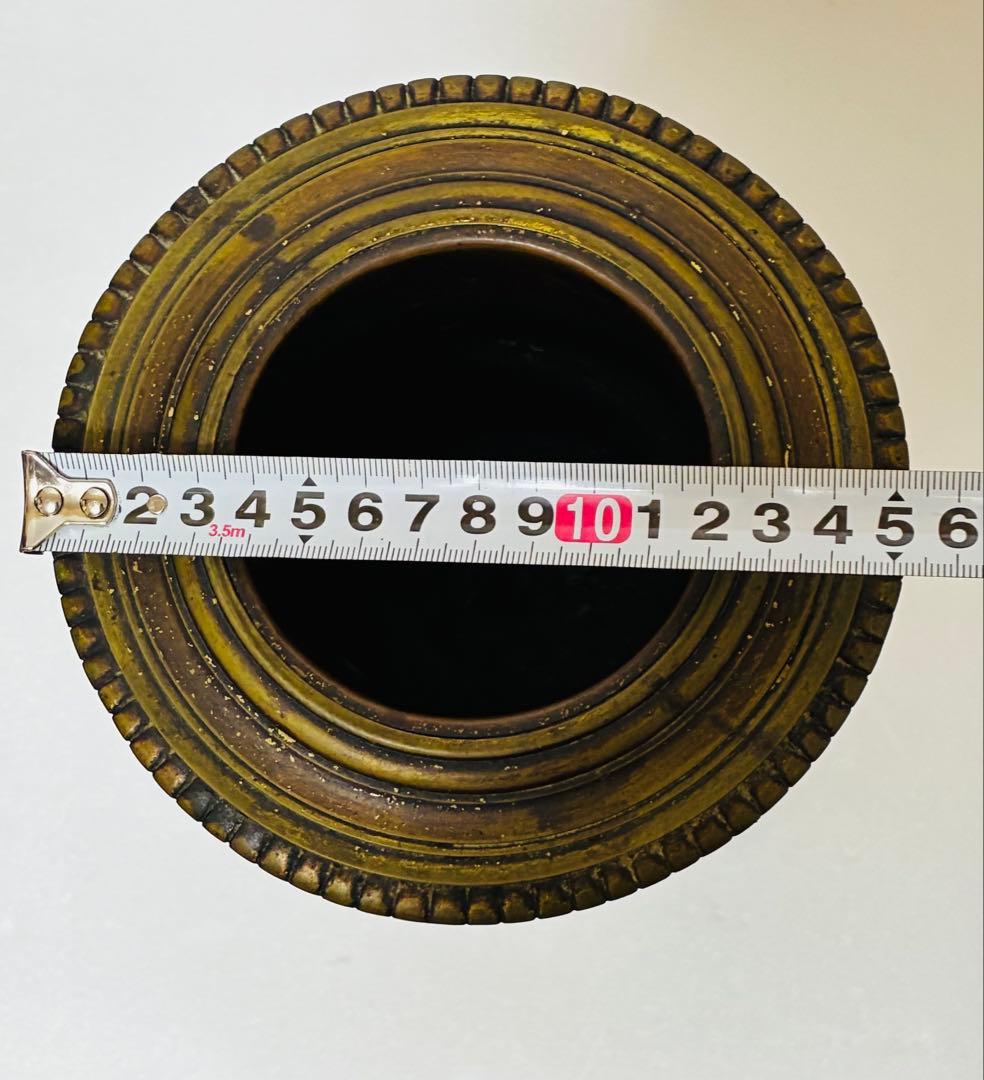 最終価格 明治 薩摩焼 京薩摩 9代帯山与兵衛 上絵金彩色絵草花文象耳付花瓶