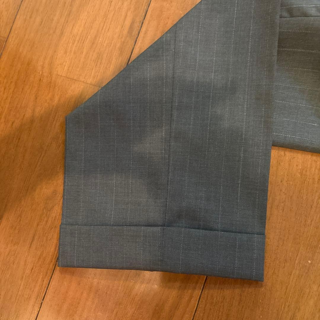 LARDINI ダブルブレストスーツ グレー ピンストライプ