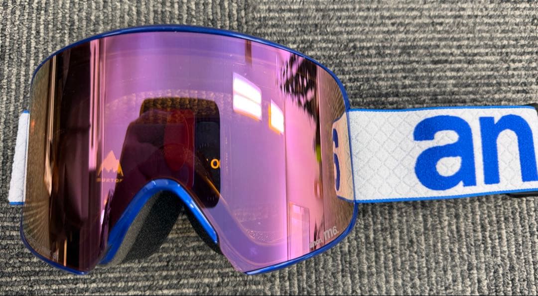 anon. ゴーグル ブルーミラー レンズ 収納袋付き