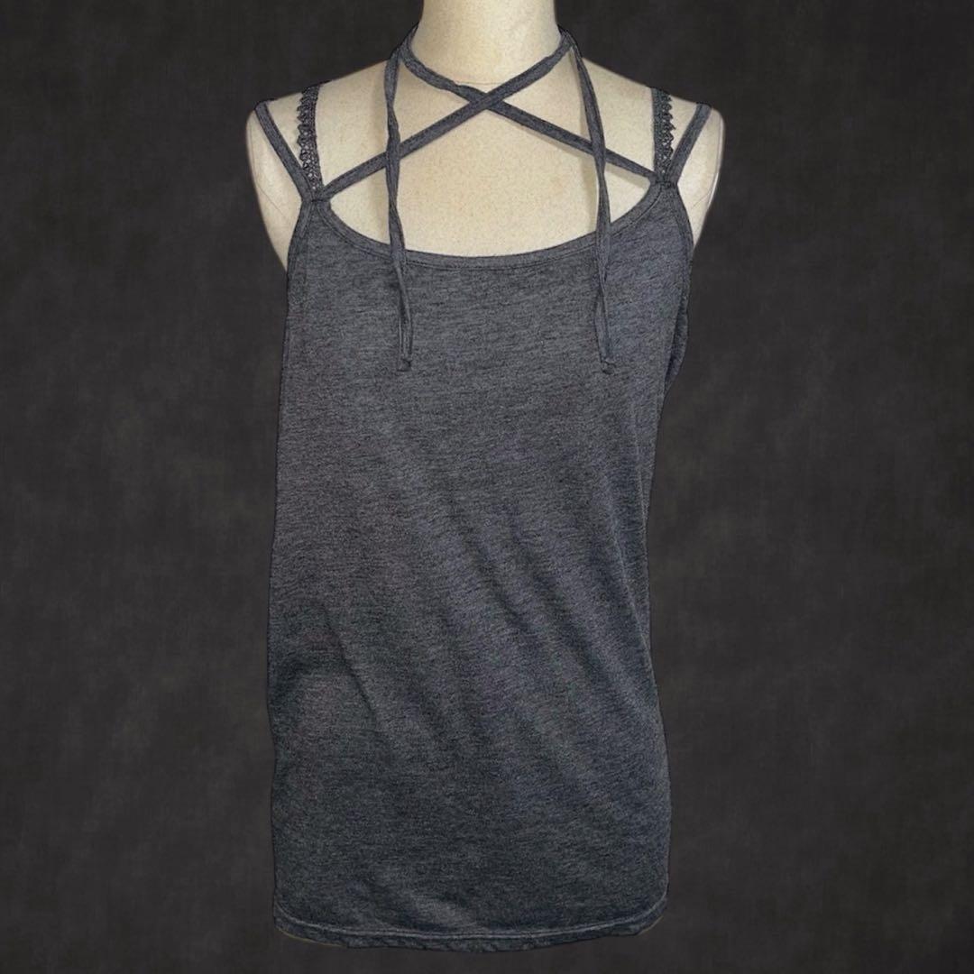 Y2K フェアリーグランジ ウィッシュコア 森ガール レース リボン キャミ