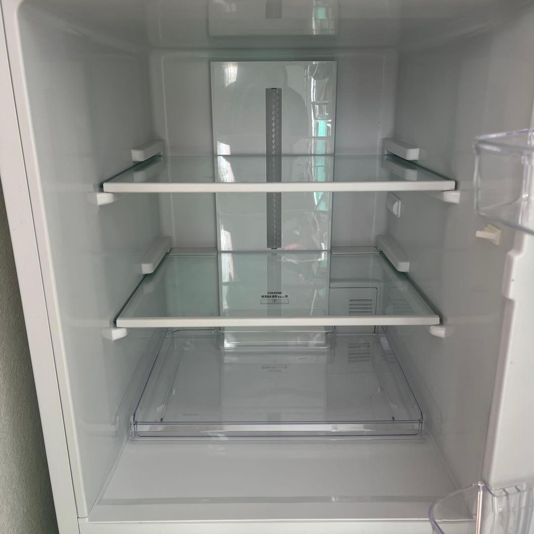 Gangle ホワイト冷蔵庫 2ドア 3段棚