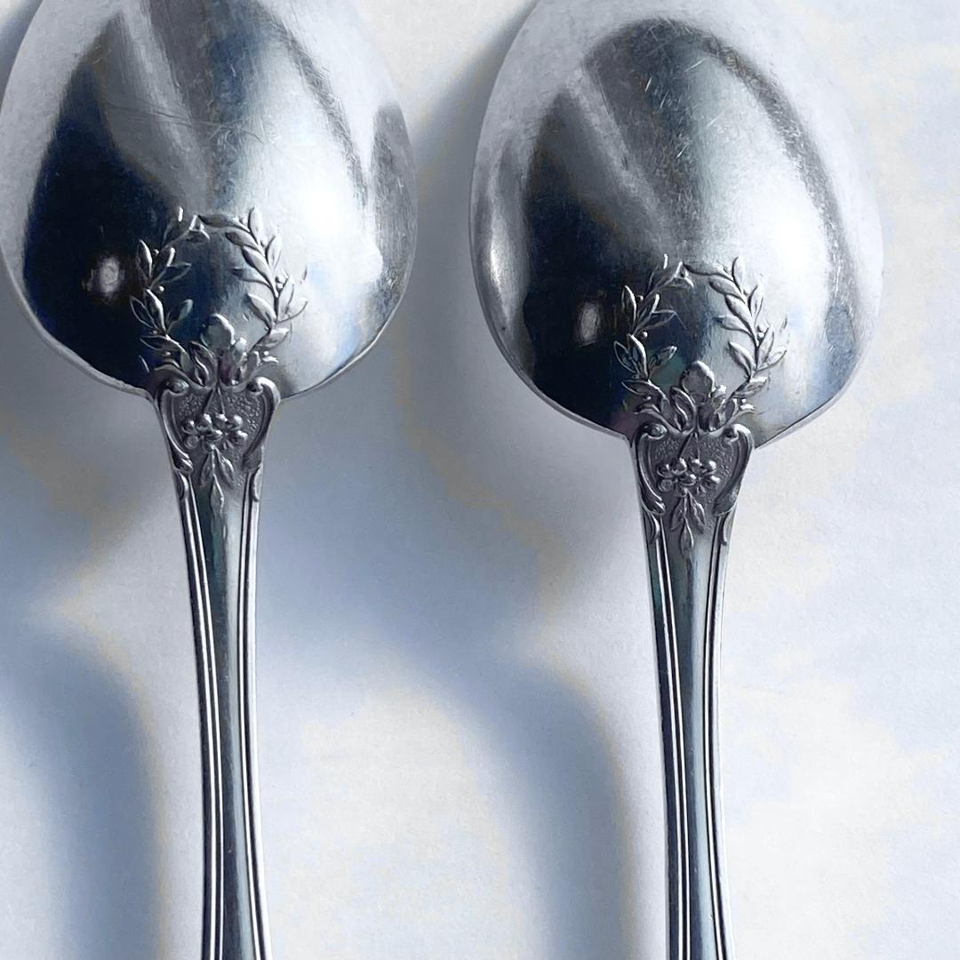 【アイルズバロウ】４本セット☆リボンモチーフ☆ティースプーン