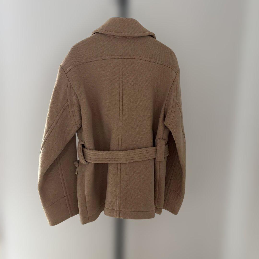 chloe クロエ　CHLOE ベージュ コート ベルト付き 34 ショート丈