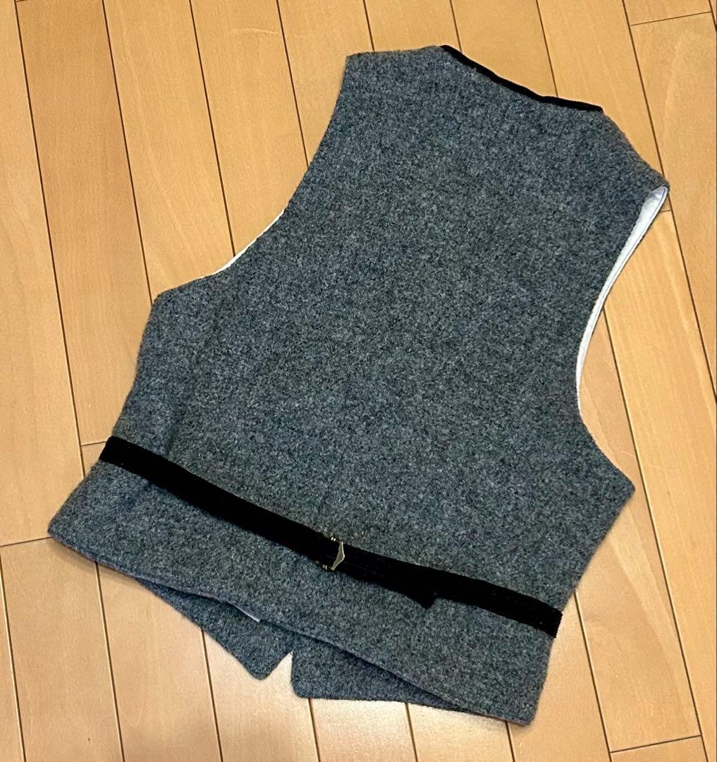 BEAMS+ ビームスプラス ハリスツイード 100th ベスト S グレー