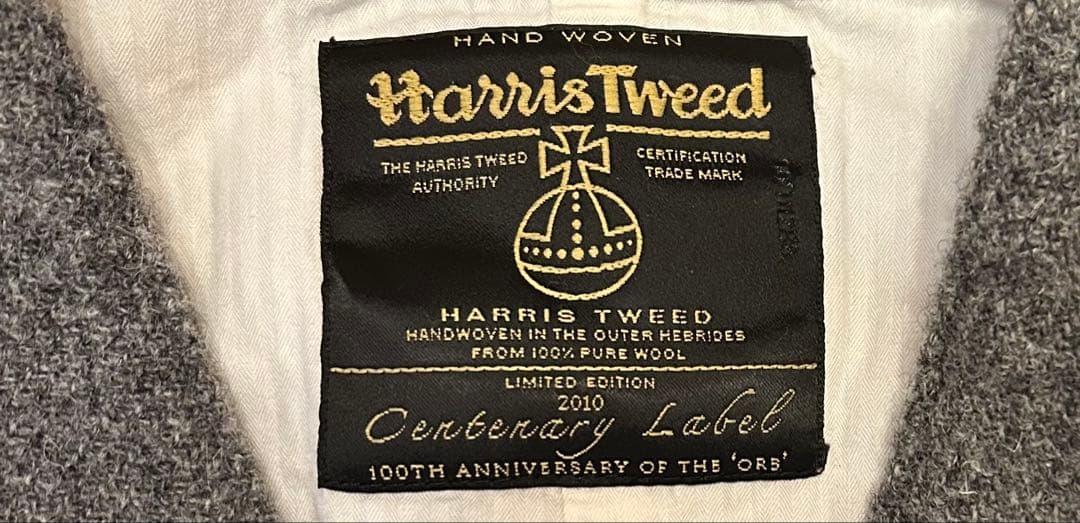 BEAMS+ ビームスプラス ハリスツイード 100th ベスト S グレー