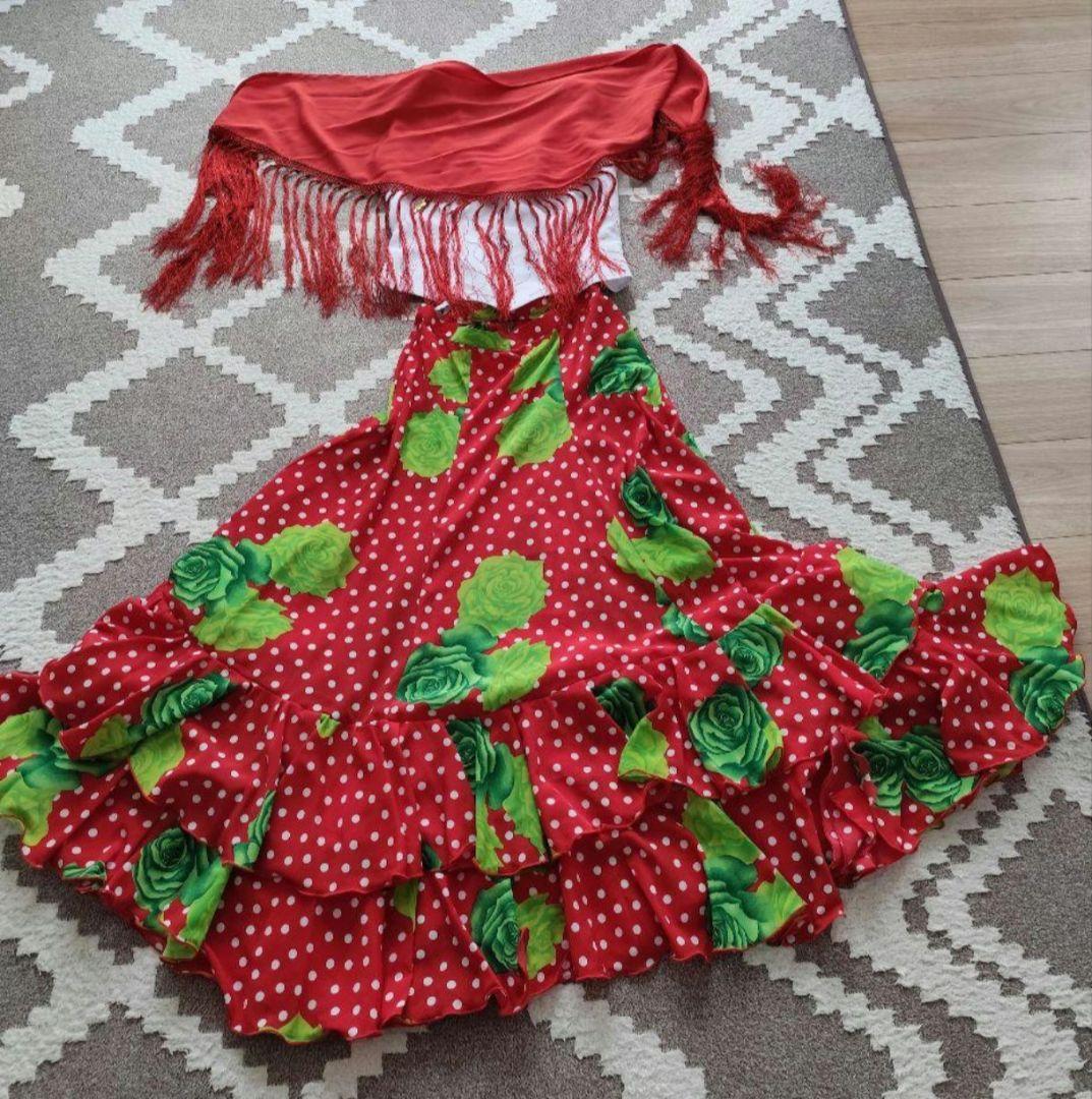 【期間限定セール】フラメンコ衣装 セパレートドレス スペイン生地縫製