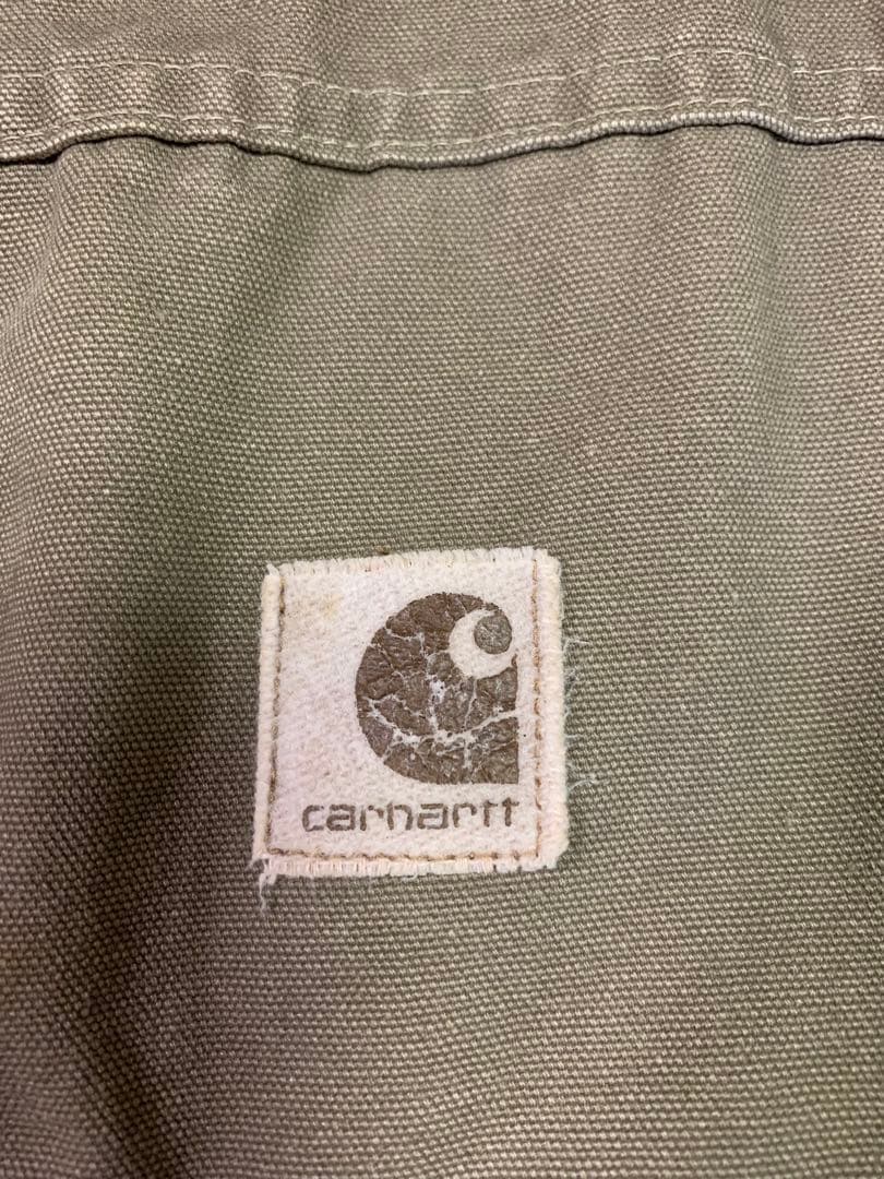 USA Carharttダック地ベスト 裏地ネイティブ柄 ボア ライナーXL