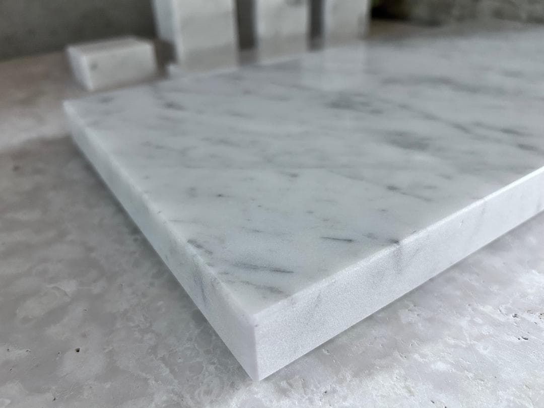 【この】天然白大理石ブロック・プレート●6点セット●巾木2枚●送料無料