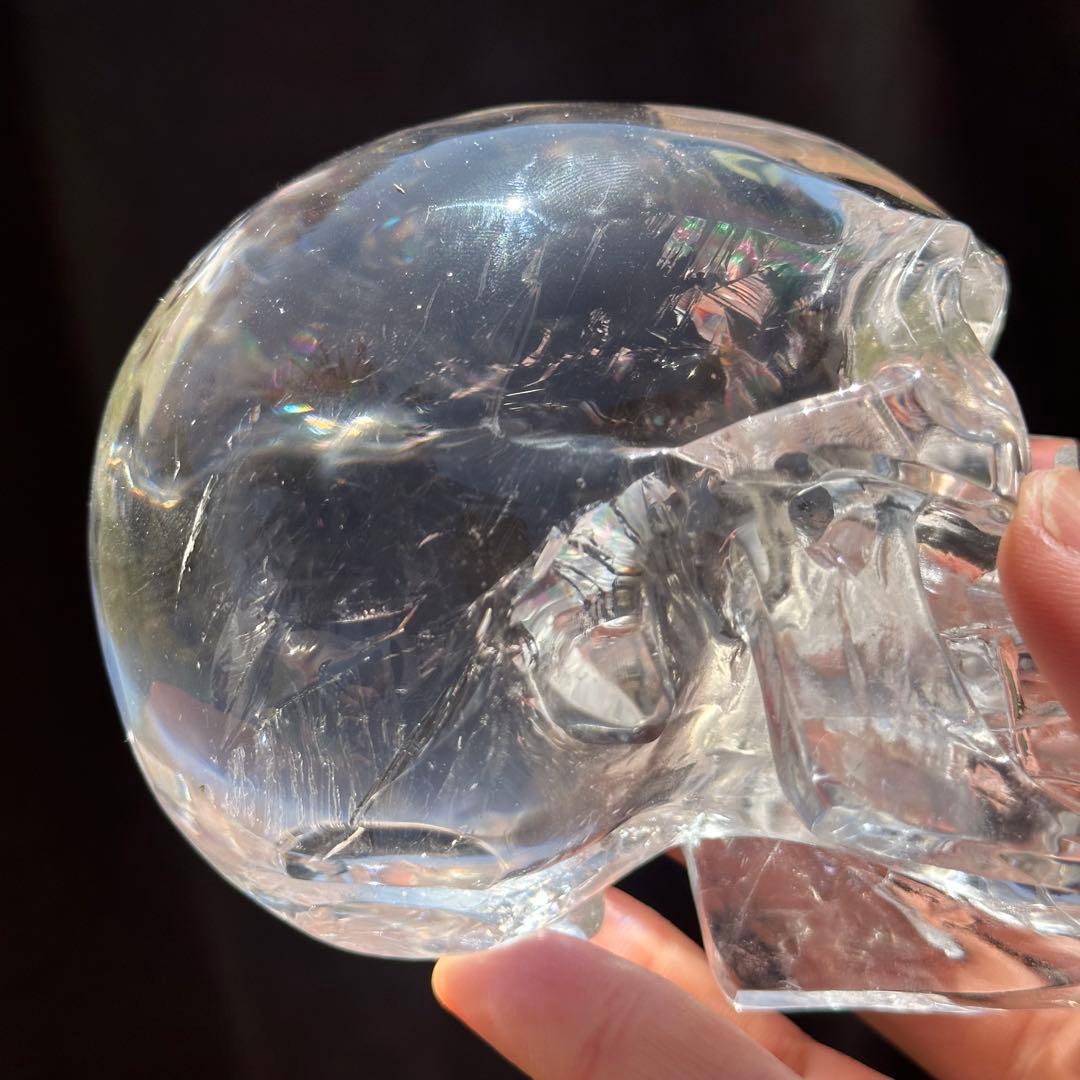 アイリス　スカル 中 【クリアクォーツ 水晶】クリスタル　ブラジル産