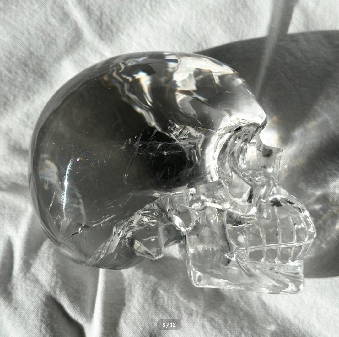 アイリス　スカル 中 【クリアクォーツ 水晶】クリスタル　ブラジル産